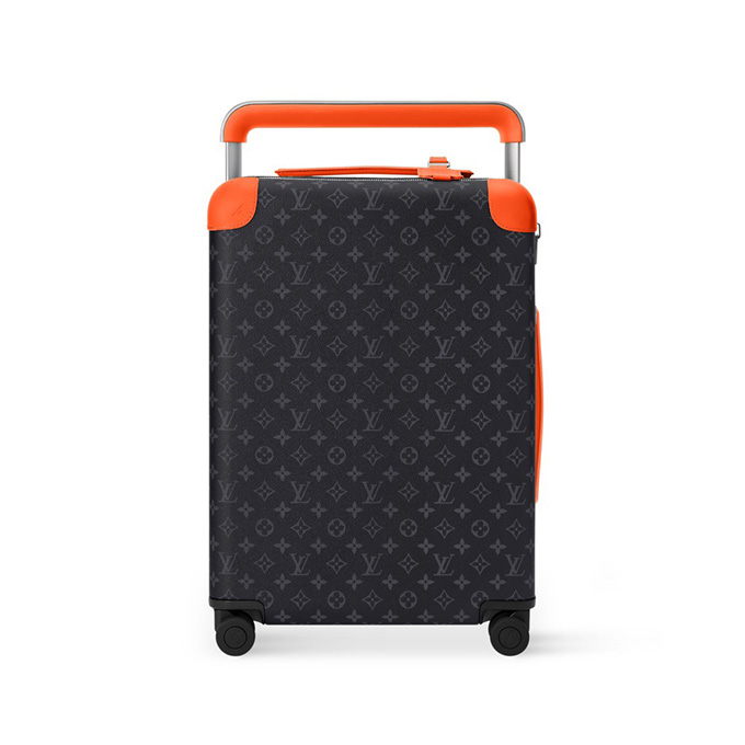 lv louis vuitton horizon navy monogram printed 55 carry‑on luggage